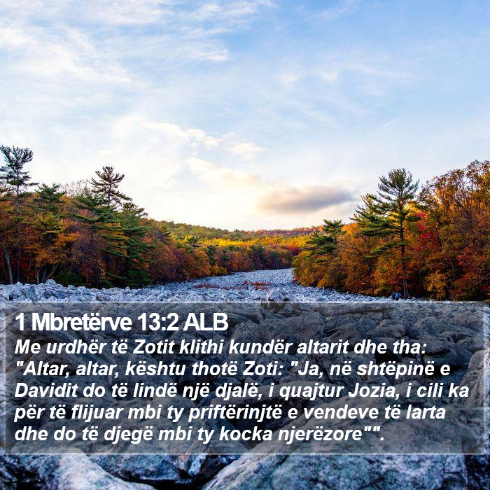 1 Mbretërve 13:2 ALB Bible Study