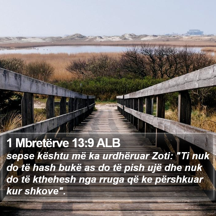 1 Mbretërve 13:9 ALB Bible Study