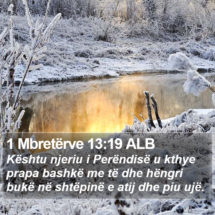 1 Mbretërve 13:19 ALB Bible Study