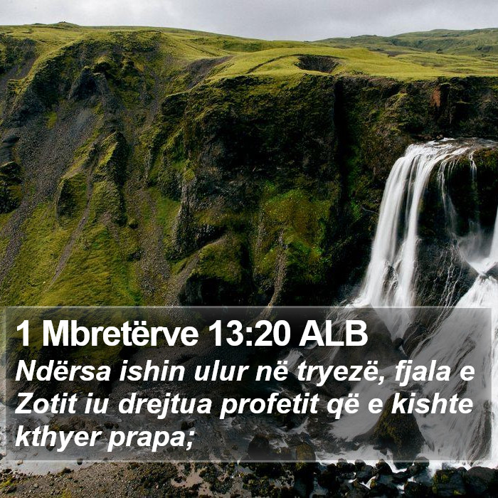 1 Mbretërve 13:20 ALB Bible Study