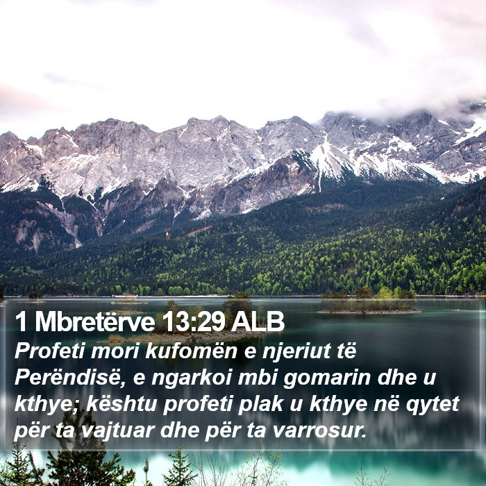 1 Mbretërve 13:29 ALB Bible Study