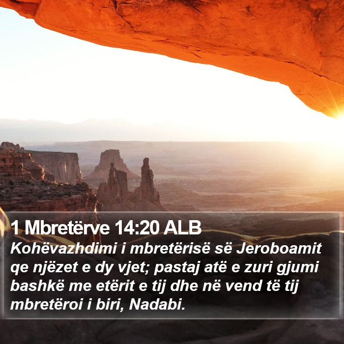 1 Mbretërve 14:20 ALB Bible Study