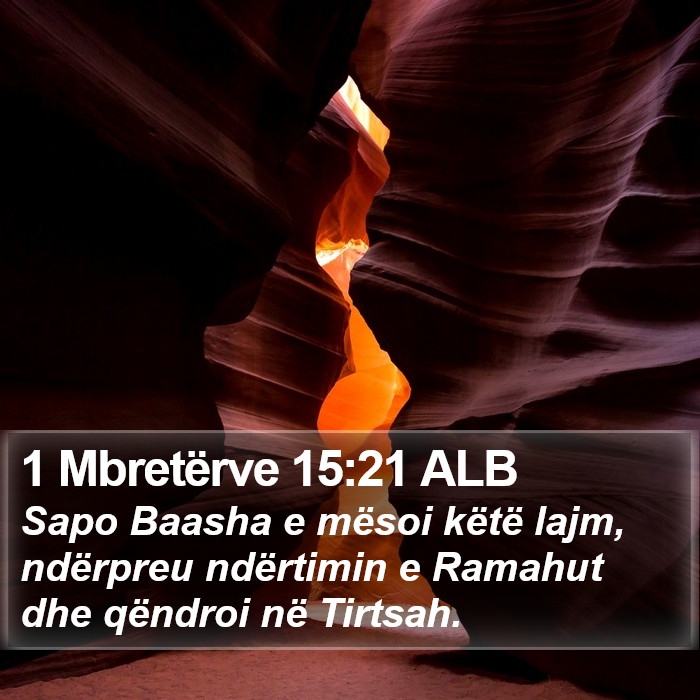 1 Mbretërve 15:21 ALB Bible Study