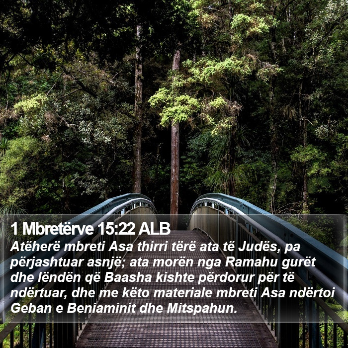 1 Mbretërve 15:22 ALB Bible Study