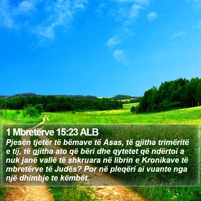 1 Mbretërve 15:23 ALB Bible Study