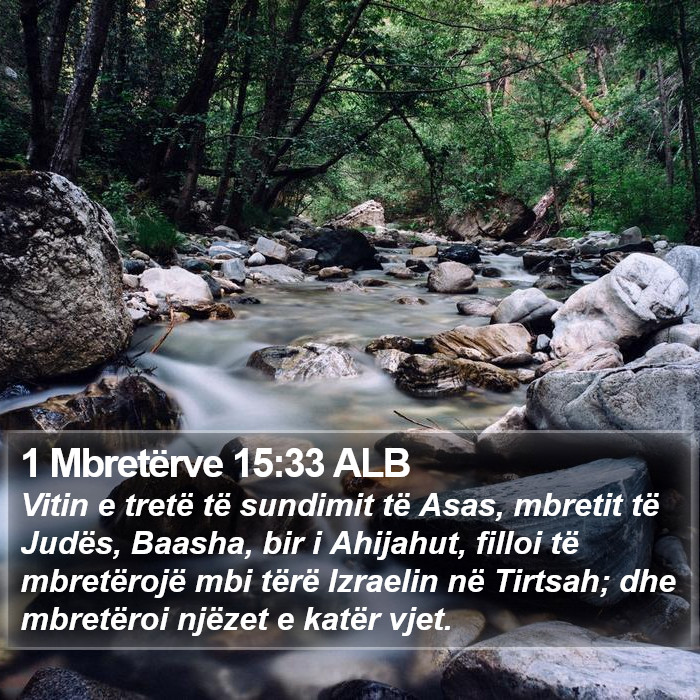 1 Mbretërve 15:33 ALB Bible Study