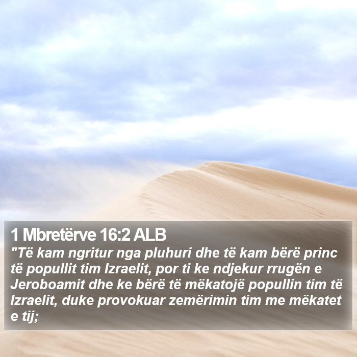 1 Mbretërve 16:2 ALB Bible Study