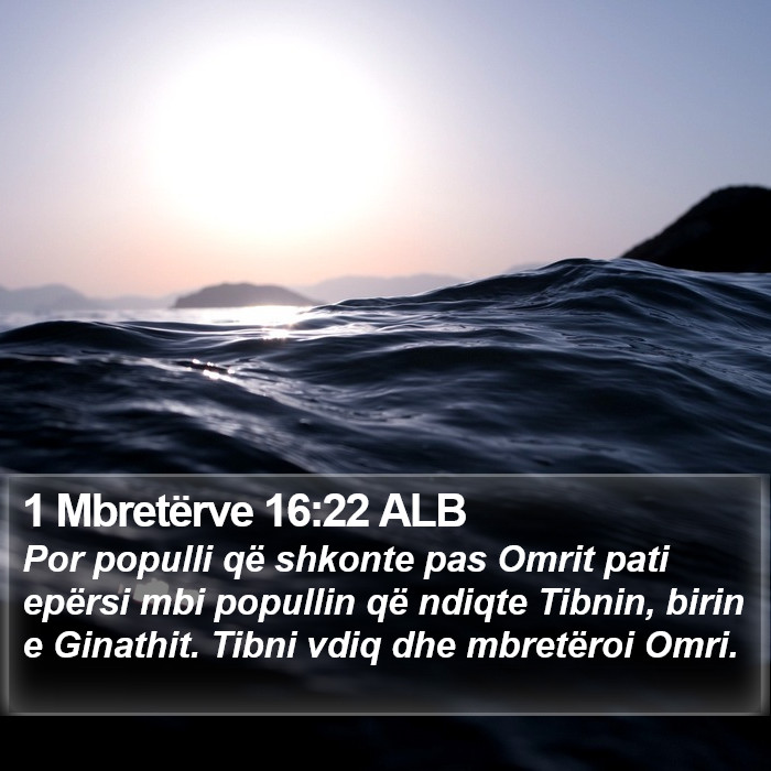 1 Mbretërve 16:22 ALB Bible Study