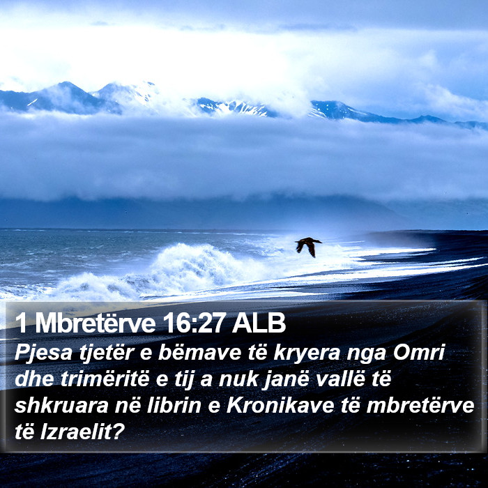 1 Mbretërve 16:27 ALB Bible Study