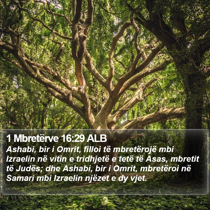 1 Mbretërve 16:29 ALB Bible Study