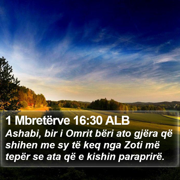 1 Mbretërve 16:30 ALB Bible Study