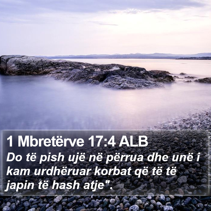 1 Mbretërve 17:4 ALB Bible Study