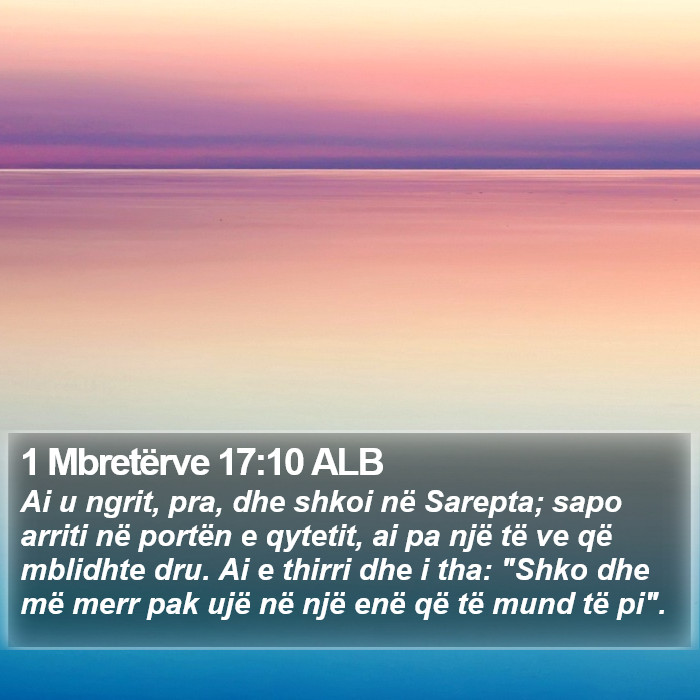 1 Mbretërve 17:10 ALB Bible Study