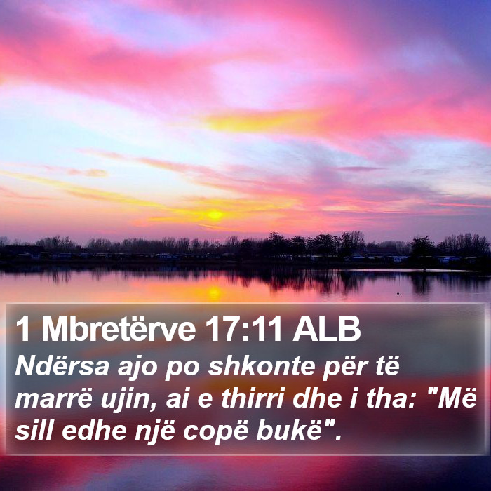 1 Mbretërve 17:11 ALB Bible Study