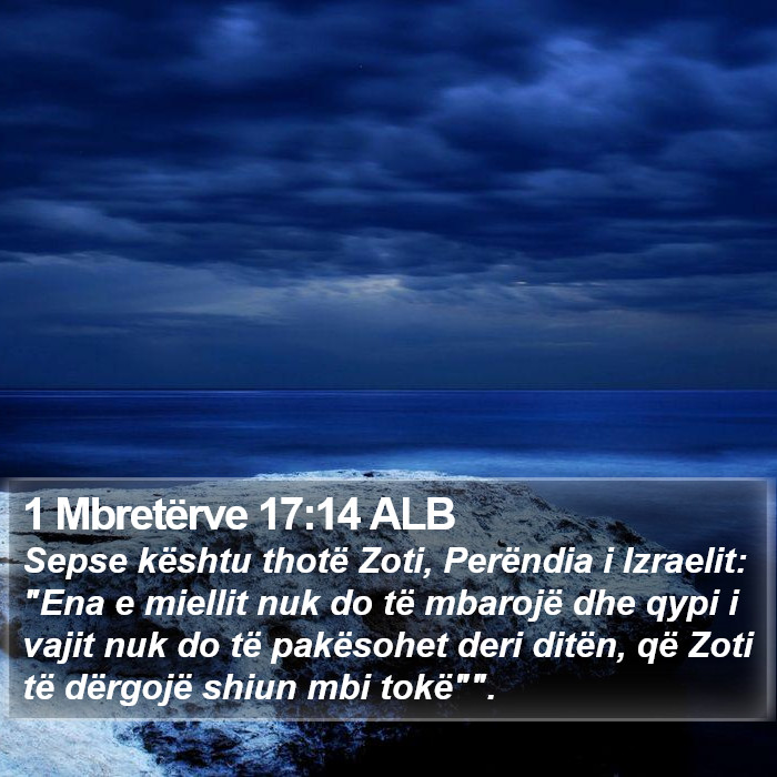 1 Mbretërve 17:14 ALB Bible Study