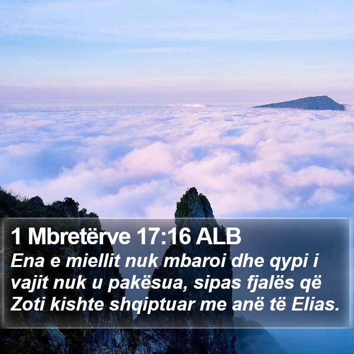 1 Mbretërve 17:16 ALB Bible Study