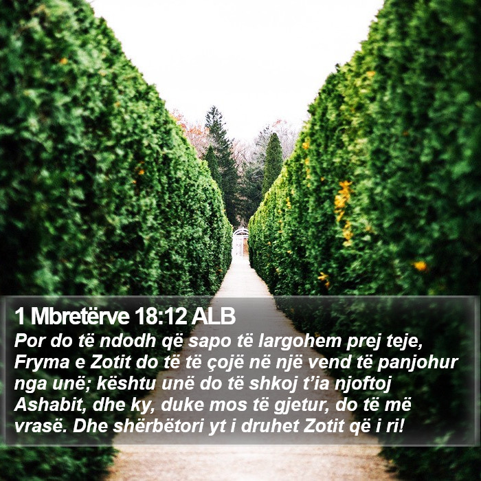 1 Mbretërve 18:12 ALB Bible Study