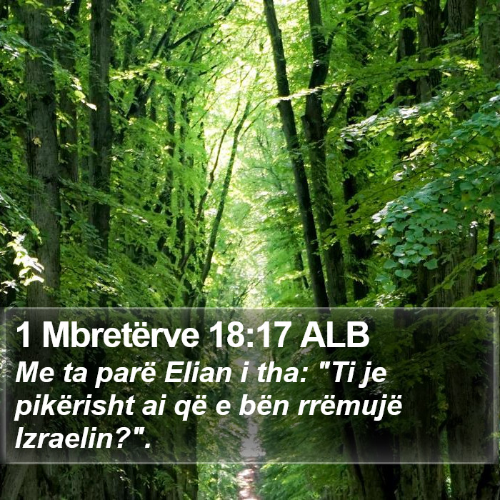 1 Mbretërve 18:17 ALB Bible Study