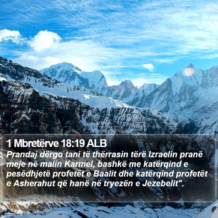 1 Mbretërve 18:19 ALB Bible Study