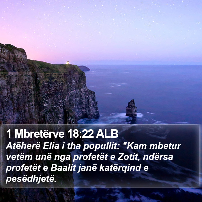 1 Mbretërve 18:22 ALB Bible Study