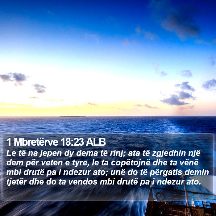 1 Mbretërve 18:23 ALB Bible Study