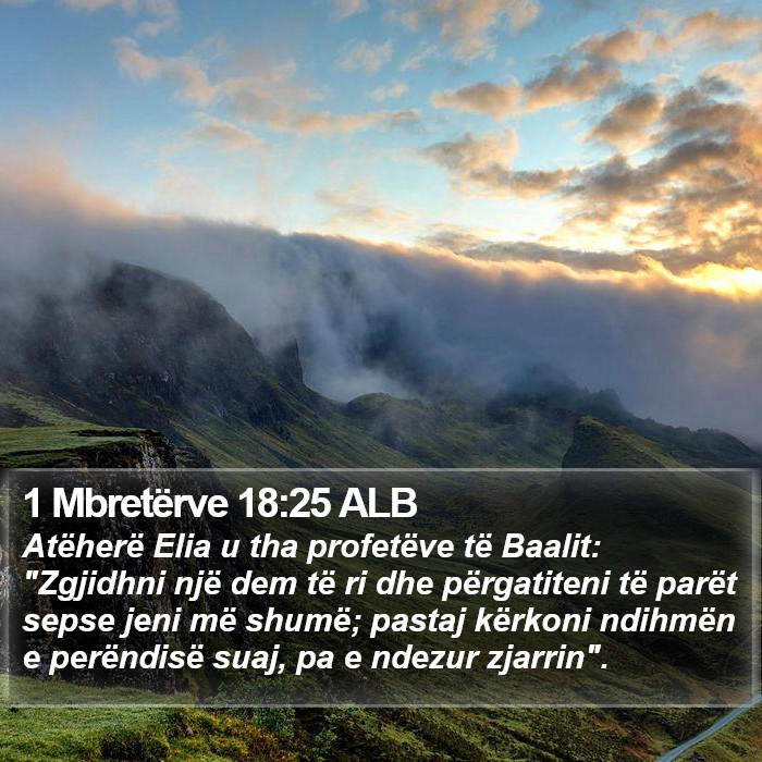 1 Mbretërve 18:25 ALB Bible Study