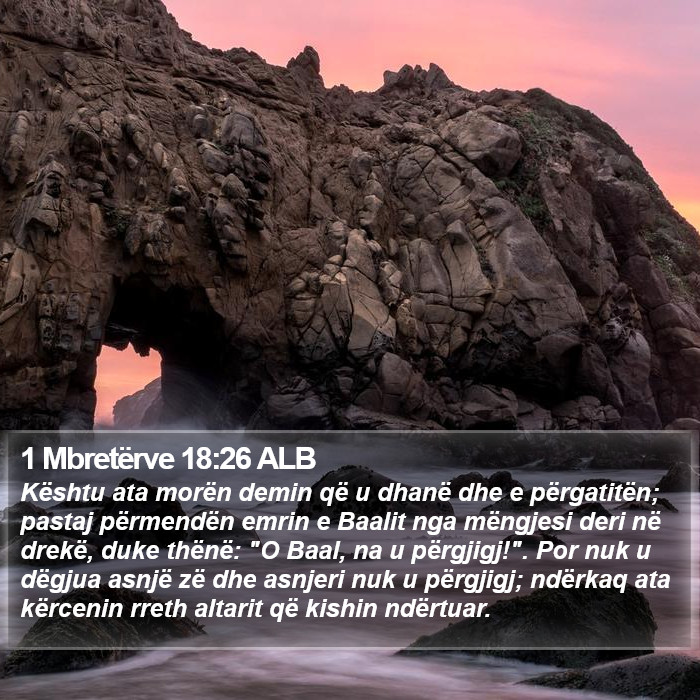 1 Mbretërve 18:26 ALB Bible Study