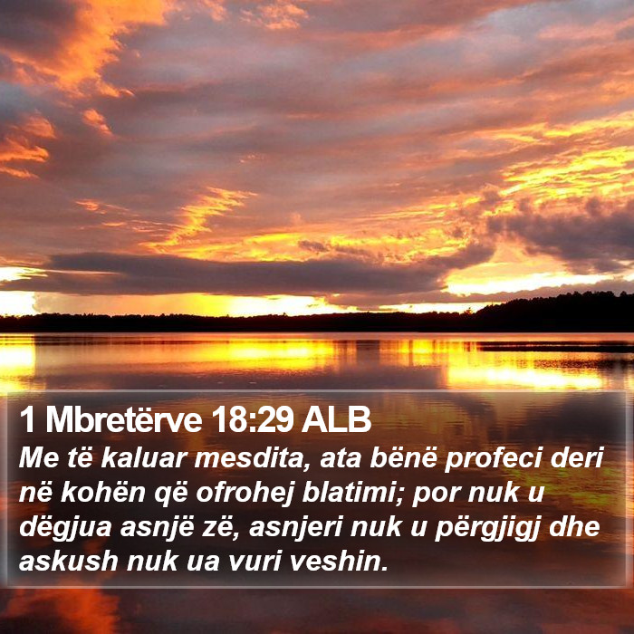 1 Mbretërve 18:29 ALB Bible Study