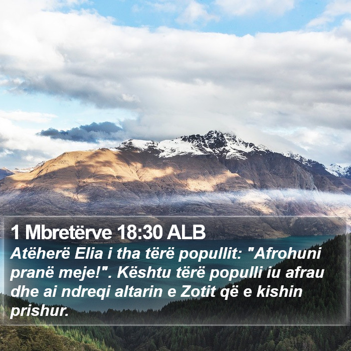 1 Mbretërve 18:30 ALB Bible Study