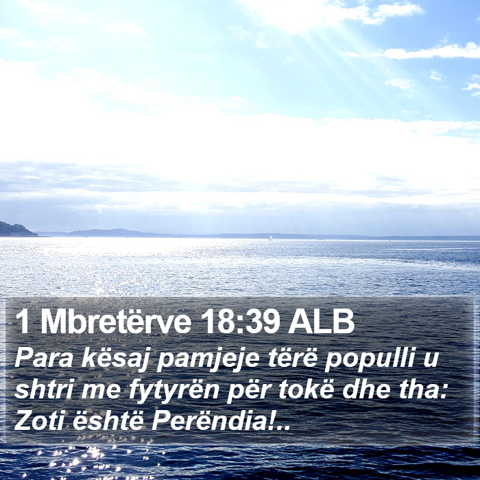 1 Mbretërve 18:39 ALB Bible Study