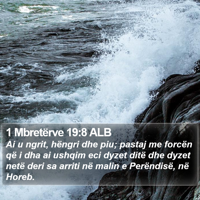 1 Mbretërve 19:8 ALB Bible Study