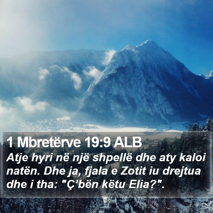 1 Mbretërve 19:9 ALB Bible Study