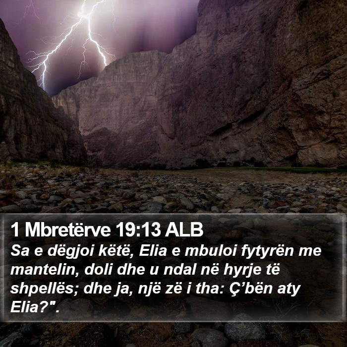 1 Mbretërve 19:13 ALB Bible Study