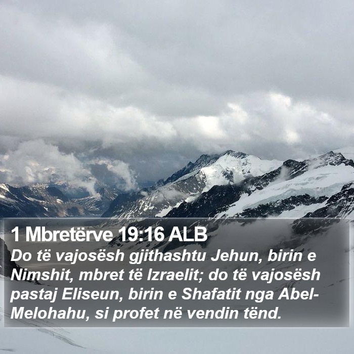 1 Mbretërve 19:16 ALB Bible Study