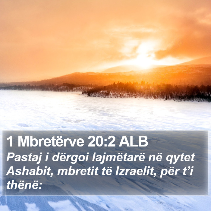 1 Mbretërve 20:2 ALB Bible Study