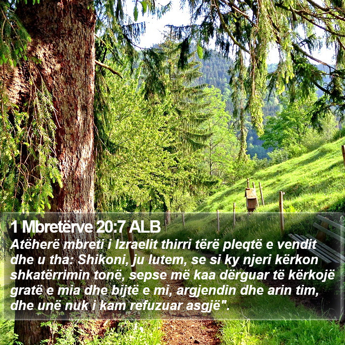 1 Mbretërve 20:7 ALB Bible Study