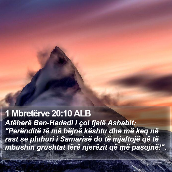 1 Mbretërve 20:10 ALB Bible Study