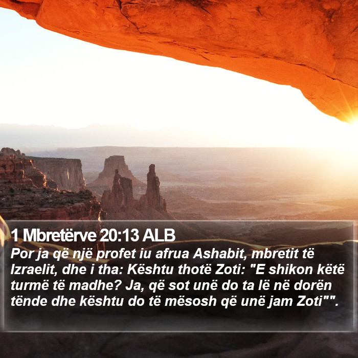 1 Mbretërve 20:13 ALB Bible Study