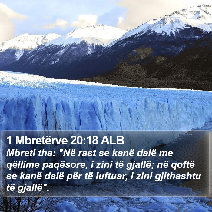 1 Mbretërve 20:18 ALB Bible Study