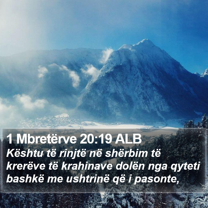 1 Mbretërve 20:19 ALB Bible Study