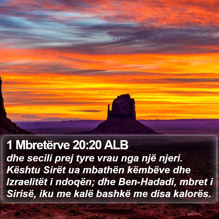 1 Mbretërve 20:20 ALB Bible Study