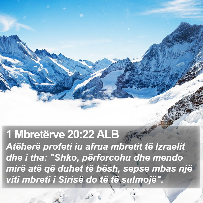 1 Mbretërve 20:22 ALB Bible Study