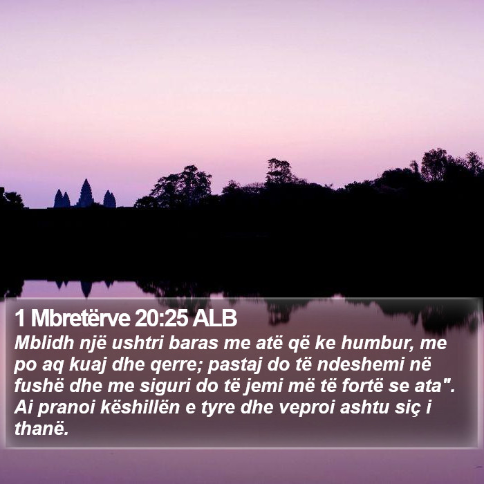 1 Mbretërve 20:25 ALB Bible Study