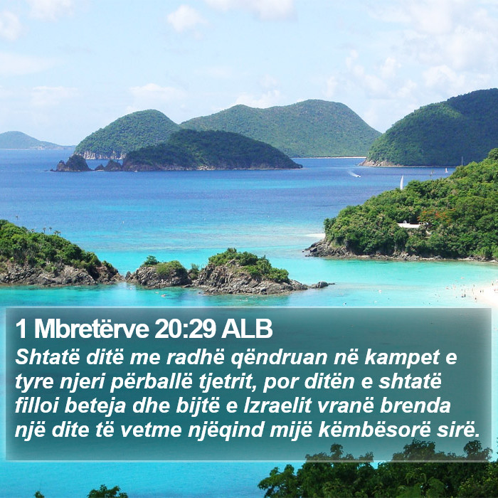 1 Mbretërve 20:29 ALB Bible Study