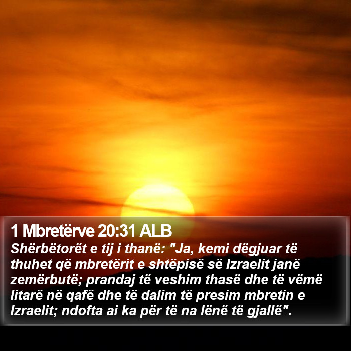 1 Mbretërve 20:31 ALB Bible Study