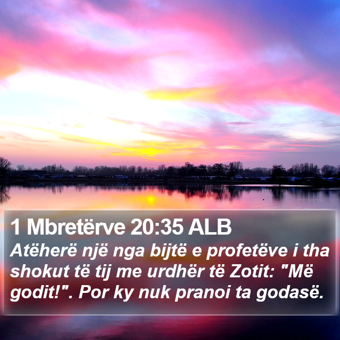 1 Mbretërve 20:35 ALB Bible Study