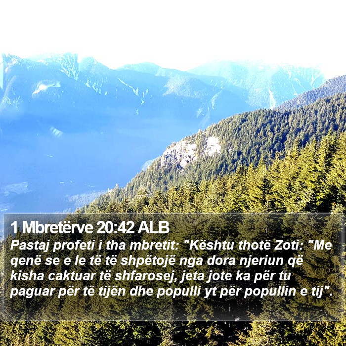 1 Mbretërve 20:42 ALB Bible Study