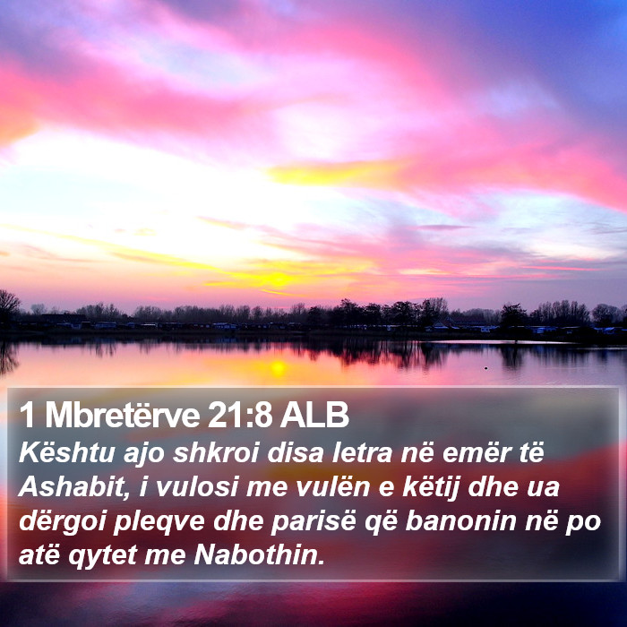 1 Mbretërve 21:8 ALB Bible Study