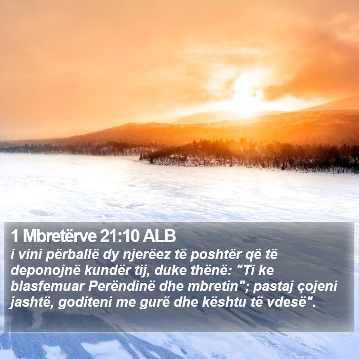 1 Mbretërve 21:10 ALB Bible Study