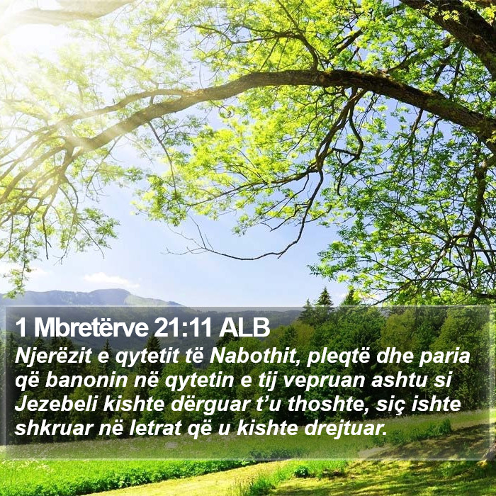 1 Mbretërve 21:11 ALB Bible Study